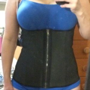 Steel Boned Latex Semi Vest Waist Trainer